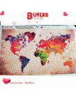 HUACAN pełna plac diament malarstwo mapa świata 5D DIY diament haft sprzedaż krajobraz obraz mozaika Rhinestone Home Decor