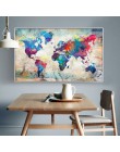 HUACAN pełna plac diament malarstwo mapa świata 5D DIY diament haft sprzedaż krajobraz obraz mozaika Rhinestone Home Decor