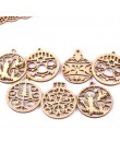 10 sztuk mieszane rzeźbione Christmas Ball wycięcia drewna DIY rzemiosło niedokończone ozdoby drewniane dekoracji Scrapbooking M