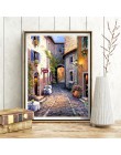 Huacan 5D diamentowe malowanie pełne diamentowe kwadraciki dekoracje diamentowe hafty sprzedaż miasto Handmade dekoracje ścienne