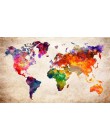 HUACAN pełna plac diament malarstwo mapa świata 5D DIY diament haft sprzedaż krajobraz obraz mozaika Rhinestone Home Decor