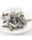 Metalowe narożniki do książek Scrapbooking albumy ze zdjęciami menu zabezpieczenie narożników metalowe rzemiosła DIY 50 sztuk