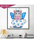 Miaodu diament haft hobby zwierząt kot 5D DIY diament malarstwo cross stitch doświadczenie zabawki diament mozaika dekoracja syp