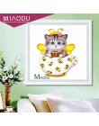 Miaodu diament haft hobby zwierząt kot 5D DIY diament malarstwo cross stitch doświadczenie zabawki diament mozaika dekoracja syp