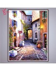 Huacan 5D diamentowe malowanie pełne diamentowe kwadraciki dekoracje diamentowe hafty sprzedaż miasto Handmade dekoracje ścienne