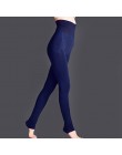 Feilibin Winter Women legginsy grube ciepłe spodnie zimowe wysoka wyszczuplająca talia zagęścić wysokie elastyczne damskie ciepł