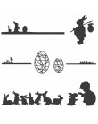 Zając wielkanocny matryce do cięcia metalu wzornik dla DIY Scrapbooking dekoracyjne tłoczenie garnitur karty papieru Die szablon