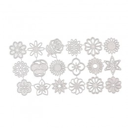 YaMinSanNiO 18 sztuk/partia metalu wykrojniki Scrapbooking dla tworzenie kartek DIY tłoczenie cięcia nowy Craft umiera kwiaty de