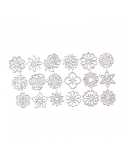 YaMinSanNiO 18 sztuk/partia metalu wykrojniki Scrapbooking dla tworzenie kartek DIY tłoczenie cięcia nowy Craft umiera kwiaty de