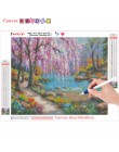 HUACAN diamentowe malarstwo krajobraz Diy pełny haft diamentowy dekoracje obraz mozaika Rhinestone Home Decor