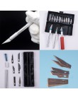 Z pudełkiem Model Tool Making 13 Blade glina polimerowa pióro wielofunkcyjne noże metalowy skalpel zestaw narzędzi nóż