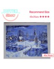 AZQSD DIY dekoracje zimowe obrazy olejne według liczb pełne zestawy farby po numerach na płótnie malarstwo Home Decor 50x40cm dl