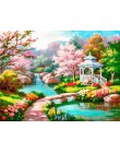 HUACAN diamentowe malarstwo krajobraz Diy pełny haft diamentowy dekoracje obraz mozaika Rhinestone Home Decor