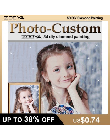 ZOOYA DIY 5D diament haft zdjęcie Custome diamentowe malowanie zdjęcie na zamówienie pełna kwadratowa mozaika diamentowa zdjęcie