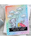 Mix słodkie zwierzaki słoń świnia zdanie list słowa kwiat przezroczysty silikon znaczki Making Funny Card rękodzieło Scrapbook n