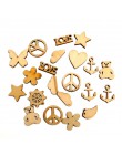 100 sztuk mieszane numer drewna ozdoby do rękodzieła MDF drewniane wycinanki Flatbacks Scrapbooking dla Cardmaking ozdoba do wła