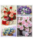 5D DIY w pełni z okrągłych diamentów malowanie wazon na kwiaty diament malarstwo cross stitch diament haft mozaika do dekoracji 
