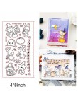 Mix słodkie zwierzaki słoń świnia zdanie list słowa kwiat przezroczysty silikon znaczki Making Funny Card rękodzieło Scrapbook n