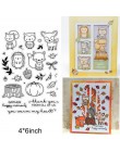 Mix słodkie zwierzaki słoń świnia zdanie list słowa kwiat przezroczysty silikon znaczki Making Funny Card rękodzieło Scrapbook n