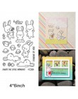 Mix słodkie zwierzaki słoń świnia zdanie list słowa kwiat przezroczysty silikon znaczki Making Funny Card rękodzieło Scrapbook n