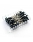 100 sztuk 36mm szpilka do szycia okrągłe perły proste szpilki ze stali nierdzewnej + pcv Multicolor Craft Pins igły przyrządy do