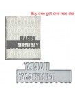 Naifumodo z okazji urodzin granicy metalu wykrojniki słowo umiera nowy 2019 dla tworzenie kartek Scrapbooking umiera tłoczenie c