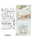 Mix słodkie zwierzaki słoń świnia zdanie list słowa kwiat przezroczysty silikon znaczki Making Funny Card rękodzieło Scrapbook n