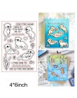 Mix słodkie zwierzaki słoń świnia zdanie list słowa kwiat przezroczysty silikon znaczki Making Funny Card rękodzieło Scrapbook n