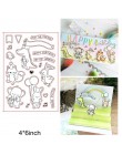 Mix słodkie zwierzaki słoń świnia zdanie list słowa kwiat przezroczysty silikon znaczki Making Funny Card rękodzieło Scrapbook n