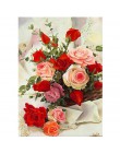 5D DIY w pełni z okrągłych diamentów malowanie wazon na kwiaty diament malarstwo cross stitch diament haft mozaika do dekoracji 