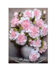 5D DIY w pełni z okrągłych diamentów malowanie wazon na kwiaty diament malarstwo cross stitch diament haft mozaika do dekoracji 
