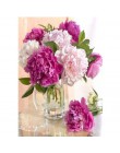 5D DIY w pełni z okrągłych diamentów malowanie wazon na kwiaty diament malarstwo cross stitch diament haft mozaika do dekoracji 