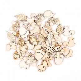 Home Decoration wiszące ornament akcesoria malowanie scrapbooking, rzemiosło drewniane DIY zwierząt kształt Handmade 25-30mm 20 