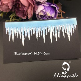 Matryca do cięcia metalu wycinana świąteczna zima sople lód papier do scrapbookingu rzemiosło do rękodzieła karty dziurkacz wykr