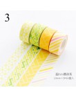 4 sztuk/partia taśmy Washi geometria śliczne Stripe klej dekoracyjny taśmy maskujące do dekoracji pamiętnik pamiętnik DIY taśmy 