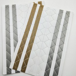 5 zestaw 408 sztuk DIY Scrapbooking plastikowy ochraniacz narożników naklejki na zdjęcia albumy ze zdjęciami ramki tłoczenia dek
