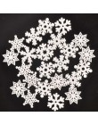 50 sztuk mix ze wzorem śnieżynki na boże narodzenie białe drewniane Scrapbooking craft do dekoracji wnętrz diy Handmade 22mm MT2