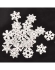 50 sztuk mix ze wzorem śnieżynki na boże narodzenie białe drewniane Scrapbooking craft do dekoracji wnętrz diy Handmade 22mm MT2