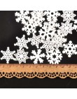50 sztuk mix ze wzorem śnieżynki na boże narodzenie białe drewniane Scrapbooking craft do dekoracji wnętrz diy Handmade 22mm MT2
