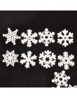 50 sztuk mix ze wzorem śnieżynki na boże narodzenie białe drewniane Scrapbooking craft do dekoracji wnętrz diy Handmade 22mm MT2