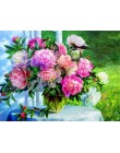 AZQSD malowanie według wzoru kwiaty dekoracje do domu obrazy olejne według liczb na płótnie pełny zestaw DIY 50x40cm Handmade pr