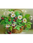 AZQSD malowanie według wzoru kwiaty dekoracje do domu obrazy olejne według liczb na płótnie pełny zestaw DIY 50x40cm Handmade pr