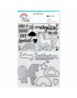 CRZCrafter wyczyść pieczęć i metalowy zestaw wykrojników Scrapbooking Cardmaking Journal stempel i wykrojniki