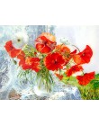 AZQSD malowanie według wzoru kwiaty dekoracje do domu obrazy olejne według liczb na płótnie pełny zestaw DIY 50x40cm Handmade pr