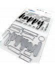 CRZCrafter wyczyść pieczęć i metalowy zestaw wykrojników Scrapbooking Cardmaking Journal stempel i wykrojniki