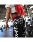2019 nowych moda list legginsy z nadrukami kobiety Slim Fitness wysokiej talii elastyczne legginsy treningowe dla Gym Sport Runn