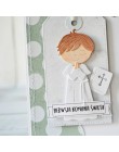 Angelical modląc się chłopiec i dziewczyna Metal wykrojniki modląc chłopiec i dziewczyna Die Cut na tworzenie kartek DIY dekorac