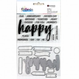 CRZCrafter wyczyść pieczęć i metalowy zestaw wykrojników Scrapbooking Cardmaking Journal stempel i wykrojniki