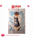 HUACAN Cat diamentowa malowana pełna kwadratowa haft diamentowy z motywem zwierzęcym ściegiem krzyżykowym sprzedaż diamentowa sz