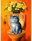 HUACAN Cat diamentowa malowana pełna kwadratowa haft diamentowy z motywem zwierzęcym ściegiem krzyżykowym sprzedaż diamentowa sz